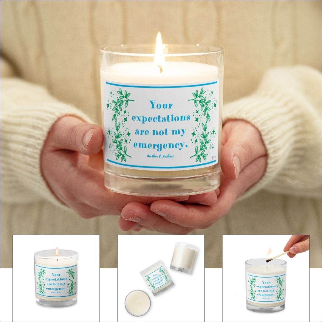 Expectations Quote Candle